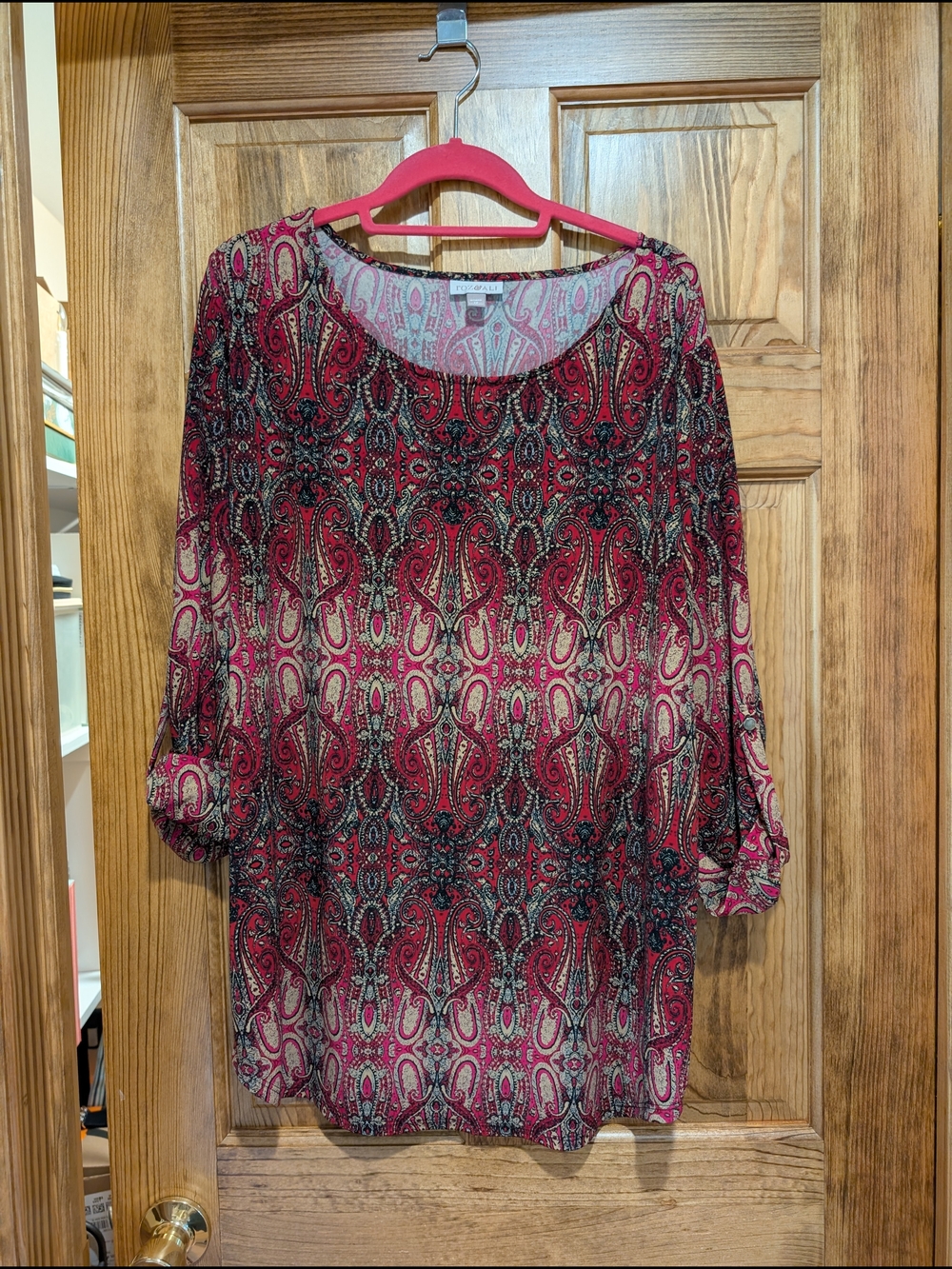 Roz & Ali Red Paisley Tunic